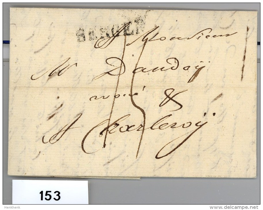 Complete Brief Van Bergen Naar Charleroij Van 19-8-1827 - 1815-1830 (Période Hollandaise)