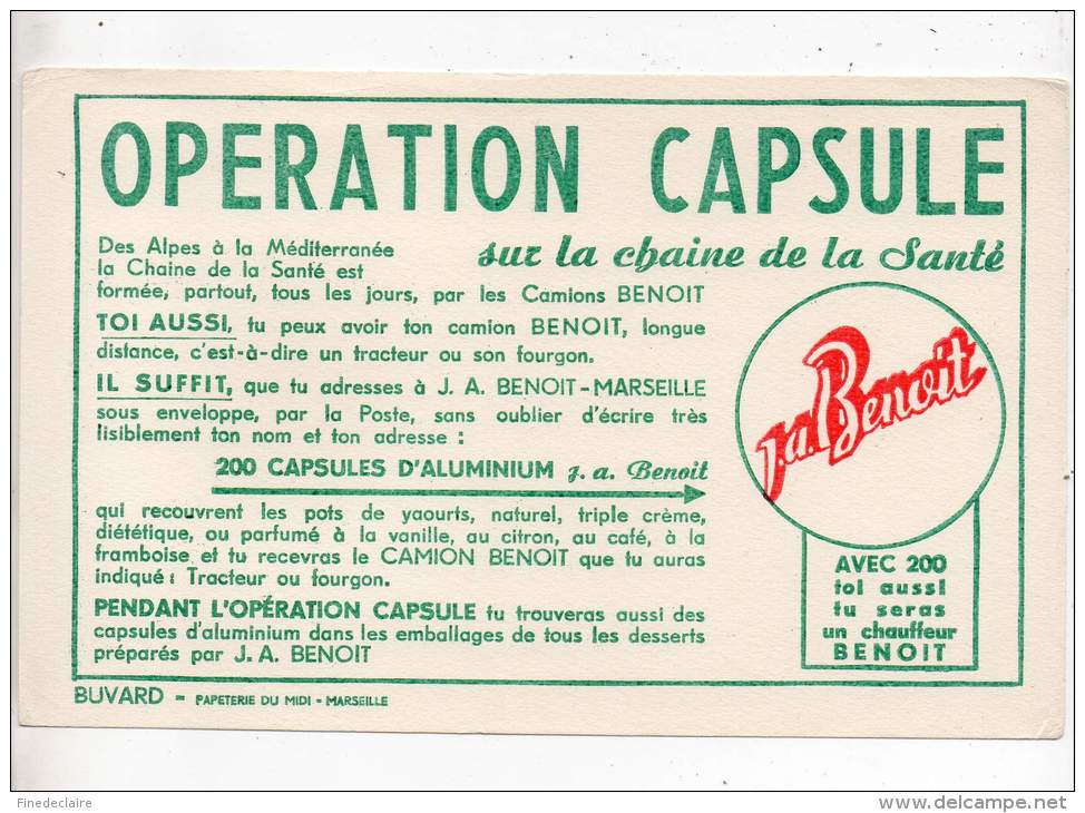 Buvard - Opération Capsule Sur La Chaine De La Santé - O