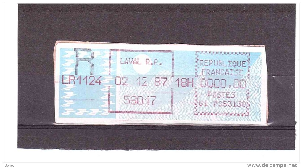Vignette Type Papier Carrier  (laval R.P) 21  25/02 - 1985 Papier « Carrier »
