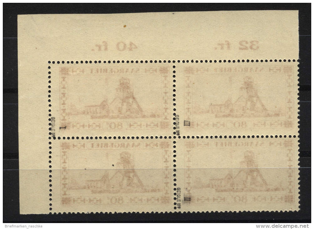 Saar,116 I,II,III Im Eck-VB,xx,kann Auch Geteilt Werden - Unused Stamps