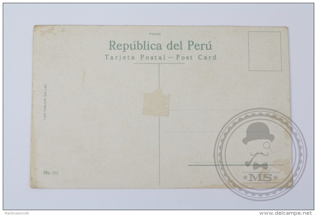 Old Postcard Peru - Anticoa - Train/ Ferrocarril Locomotive Up On The Mountain  - Unposted - Perú