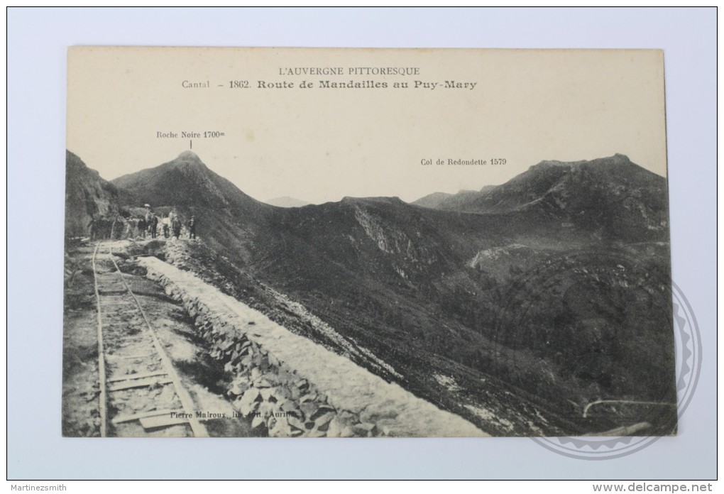 Old Train Topic Postcard - Cantal - Route De Mandailles Au Puy - Mary - Railway/ Railroad - Otros & Sin Clasificación