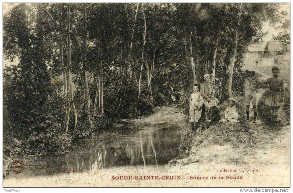 SOUDE SAINTE CROIX - MARNE  (51)  -  CPA ANIMEE DE 1919. - Autres & Non Classés