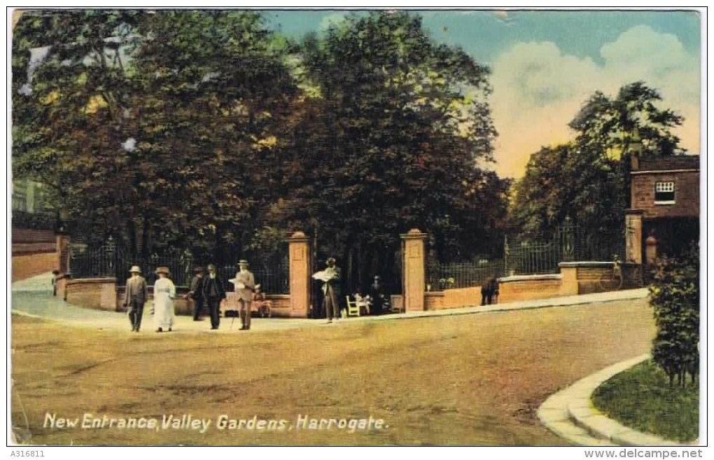 Cpa  New Entrance Valley Gardens HARROGATE (the Milton  Art Reccord Series No 508) - Other & Unclassified