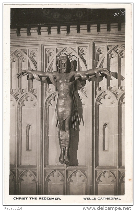 GB - So - Wells Cathedral - Christ The Redeemer - Real Photo - Wells