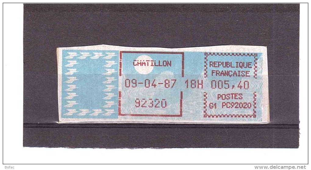 Vignette Type Papier Carrier (chatillon)   15  25/02 - 1985 « Carrier » Paper