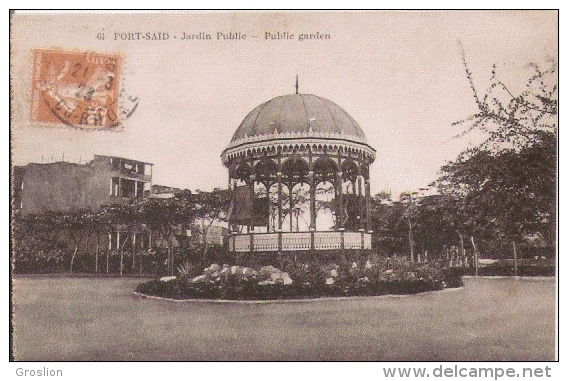 PORT SAID  61 JARDIN PUBLIC PUBLIC GARDEN 1929 - Port Said