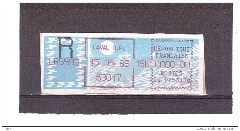 Vignette Type Papier Carrier (laval R.P)   9  25/01 - 1985 « Carrier » Papier