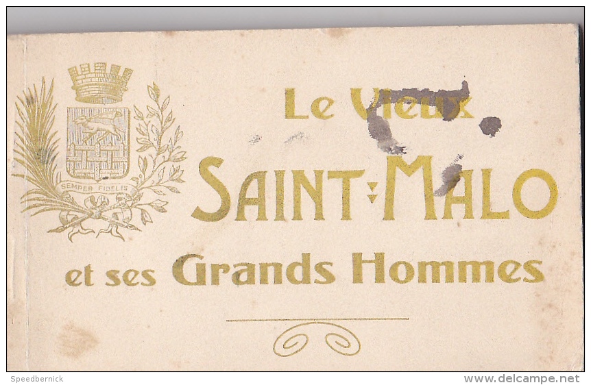 24326 Vieux Saint Malo Et Ses Grands Hommes -carnet De 19 Cpa - GF - Saint Malo