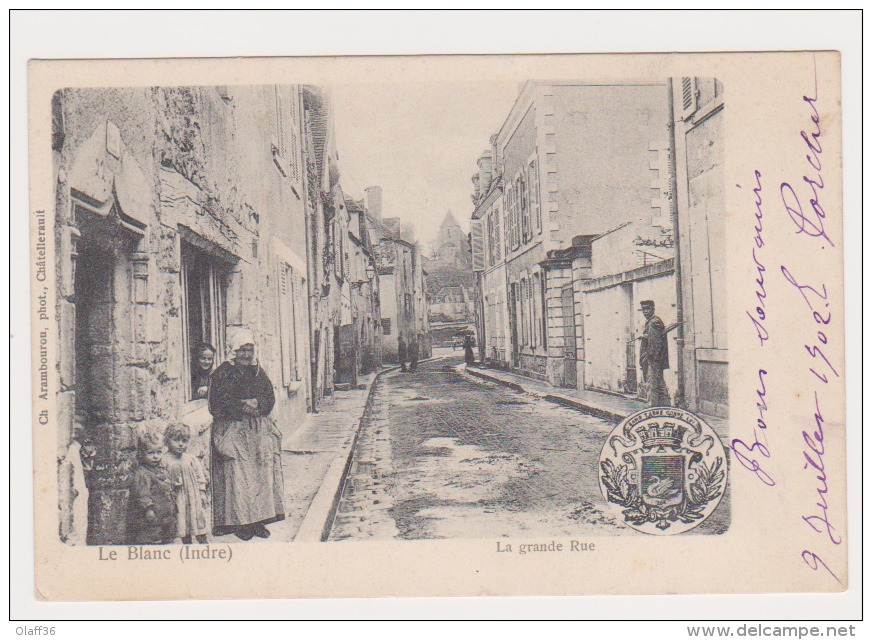 CPA INDRE 36 LE BLANC  La Grande Rue - Le Blanc