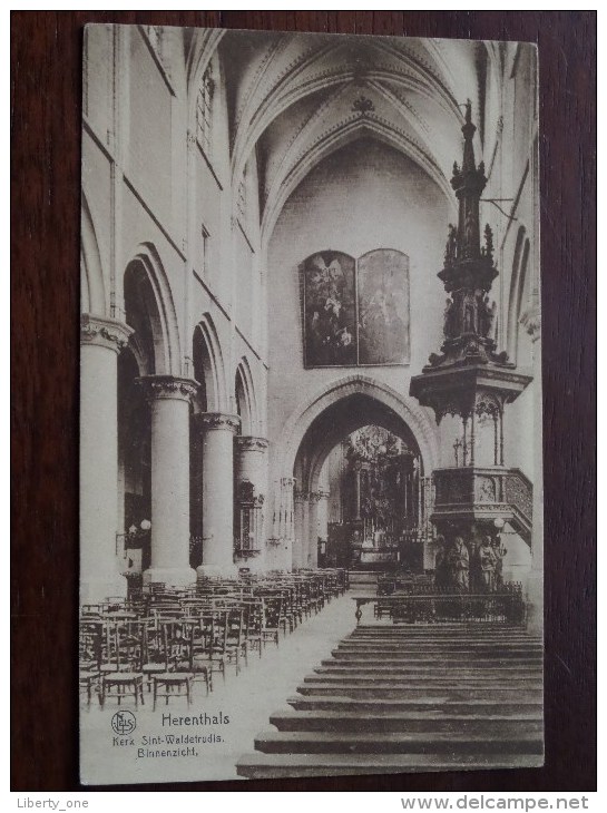 Kerk Sint Waldetrudis Binnenzicht () Anno 19?? ( Zie Foto Voor Details ) - Herentals