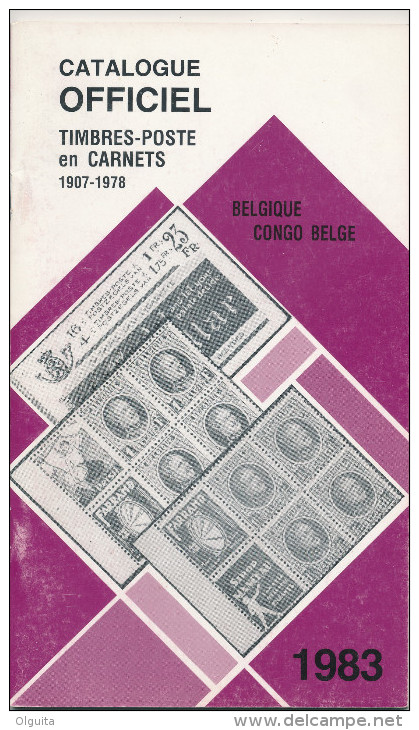 LIVRE  Catalogue Officiel Des Timbres-Postes En Carnets , Belgique Et Congo , 56 Pg , 1983   --  15/229 - Belgique