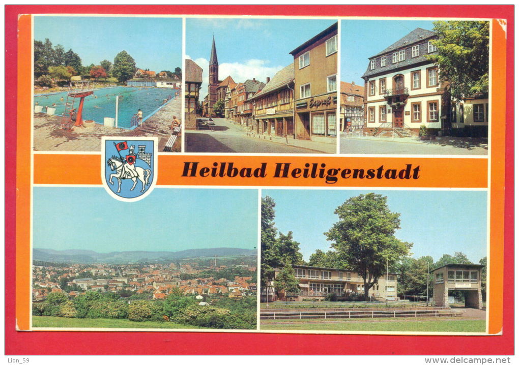 158515 / HEILBAD HEILIGENSTADT , FREIBAD , AM BERGE , RATHAUS , HO GASTSTATTE " STADION " UBERSICHT Germany Deutschland - Heiligenstadt