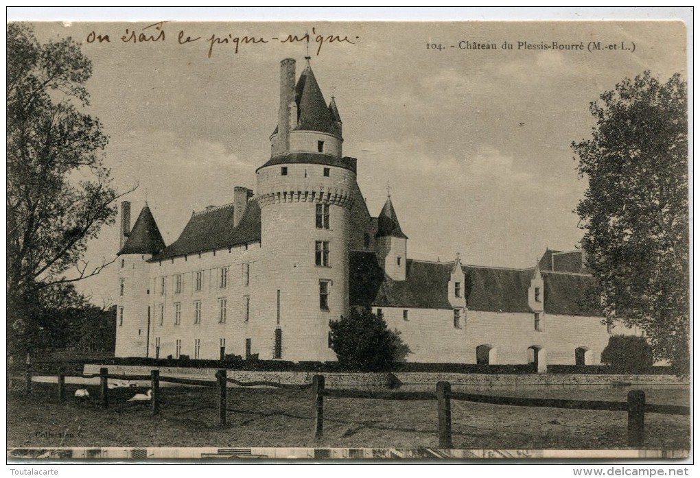 CPA 49 CHATEAU DU PLESSIS BOURRE Dos Simple - Autres & Non Classés