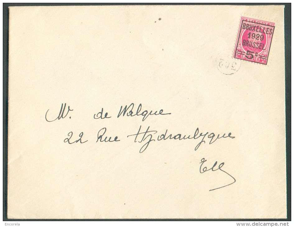 N°273 - 5c. S/40c. BRUXELLES 1929 BRUSSEL Sur Lettre Imprimé Vers La Ville - Superbe  - 10340 - Typografisch 1922-31 (Houyoux)