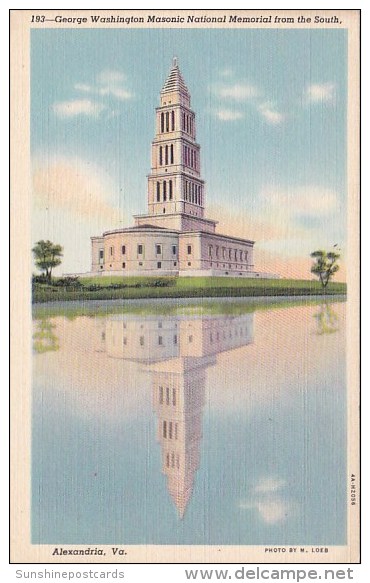 George Washington Masonic National Memorial From The South Alexanderia Virginia - Alexandria