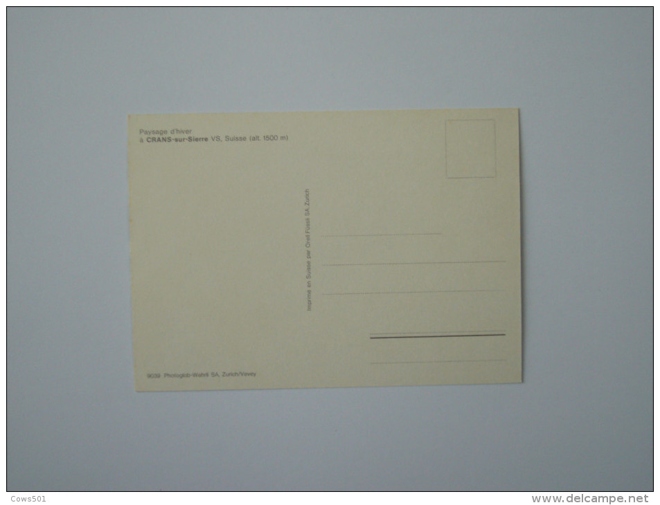 Suisse  :    Crans - Sur- Sierre  , VS Suisse Alt 1500 M - Crans