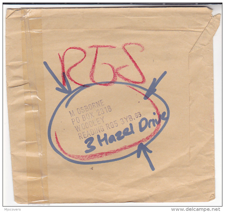 2005 GB COVER Label ADDRESSE GONE AWAY Returned To Sender Reading To Brighton Stamps - Briefe U. Dokumente