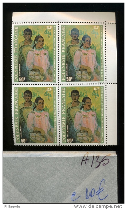 Gauguin Bloc De 4 Avion 135 **  Cote 10 E X4 - Unused Stamps