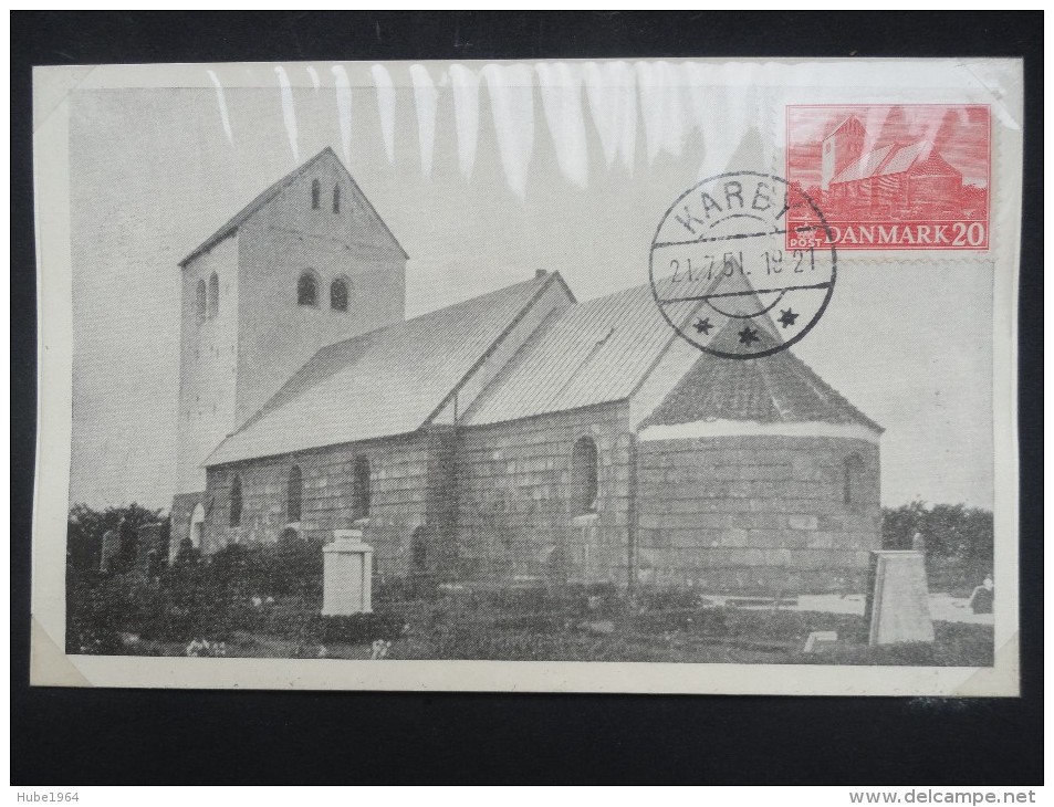 CARTE MAXIMUM MAXIMUM CARD EGLISE DE HVIDBERG DANEMARK RARE - Maximum Cards & Covers