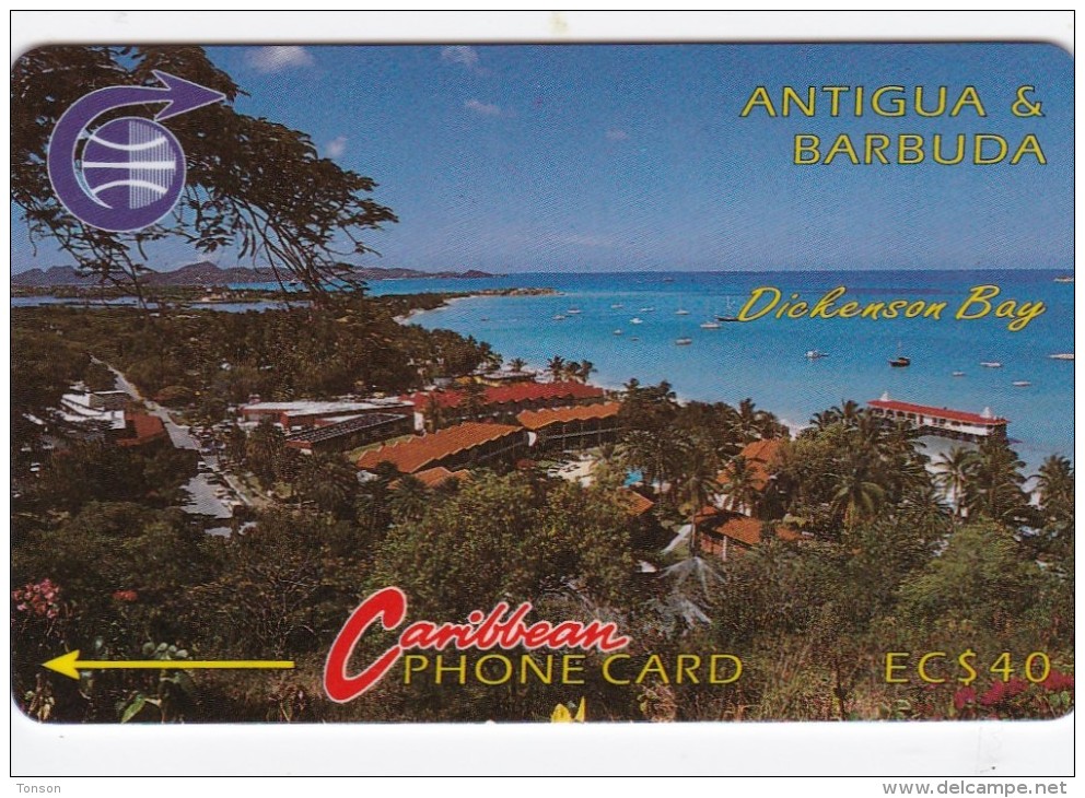 Antigua, ANT-3C, Dickenson Bay, 2 Scans.   3CATC . - Antigua Et Barbuda