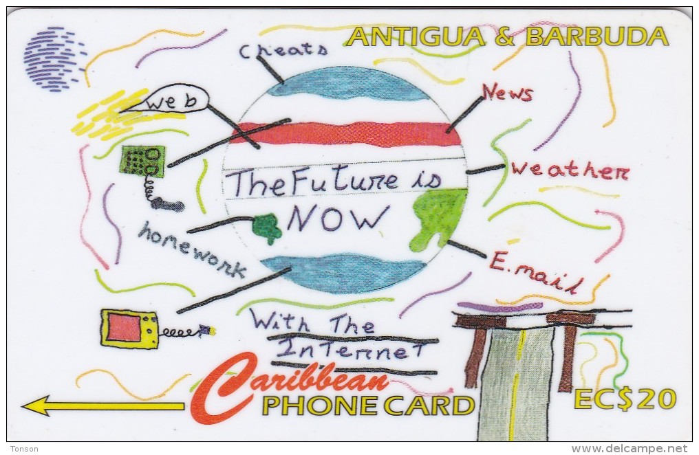 Antigua, ANT-177C, The Future Is Now, 2 Scans - Antigua Et Barbuda