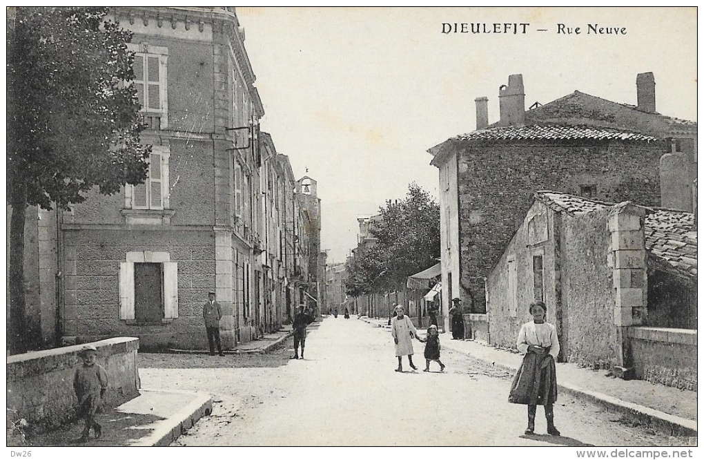 Dieulefit - Rue Neuve - Carte Animée De 1916 - Dieulefit