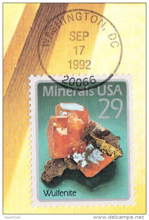 3 First  Day Of Issue Postcards : MINERALS USA 29C - 1992 - Copper, Azurite & Wulfenite - Washington D.C. - Marcophilie