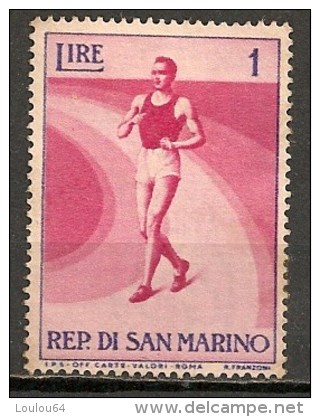 Timbres - Saint-Marin - 1954 - 1 Lire - - Neufs