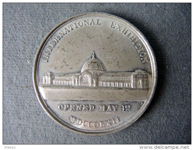GROßBRITANIEN AUSTELLUNG 1862 ZINNMEDAILLE_ IGNIERT 1862 MEDAILLE #m155 - Souvenirmunten (elongated Coins)
