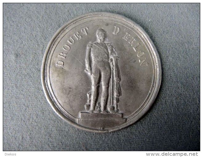 Médaille 1880 ZINNMEDAILLE MEDAILLE  DROUET DÈRLON  French Ville De Lille #m157 - Profesionales / De Sociedad