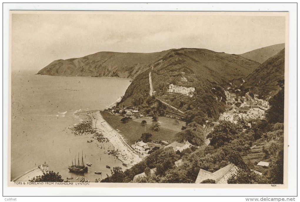 Devon         Lynton       Tors & Foreland From Fairholme - Lynmouth & Lynton