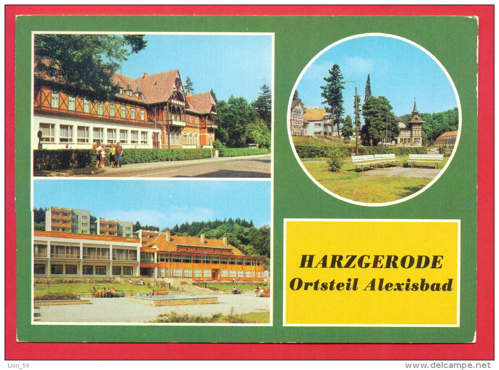 158518 / HARZGERODE ( KR. QUEDLINBURG ) ORTSTEIL ALEXISBAD - HOTEL UND CAFE , FERIENHEIM , KREISSTRASSE - Germany - Harzgerode