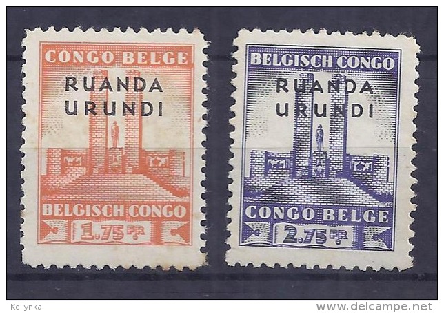 Ruanda Urundi - 122/123 - Monument Roi Albert - 1941 - MNH - Ungebraucht