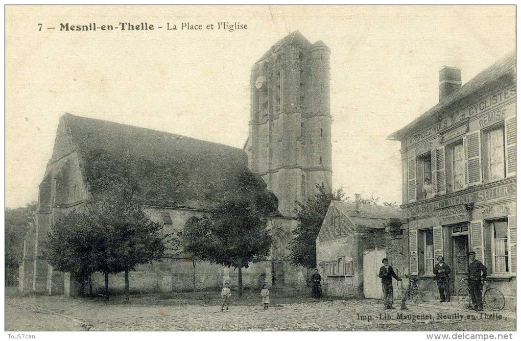 MESNIL EN THELLE - OISE  (60)  -  CPA.ANIMEE DE 1918. - Autres & Non Classés