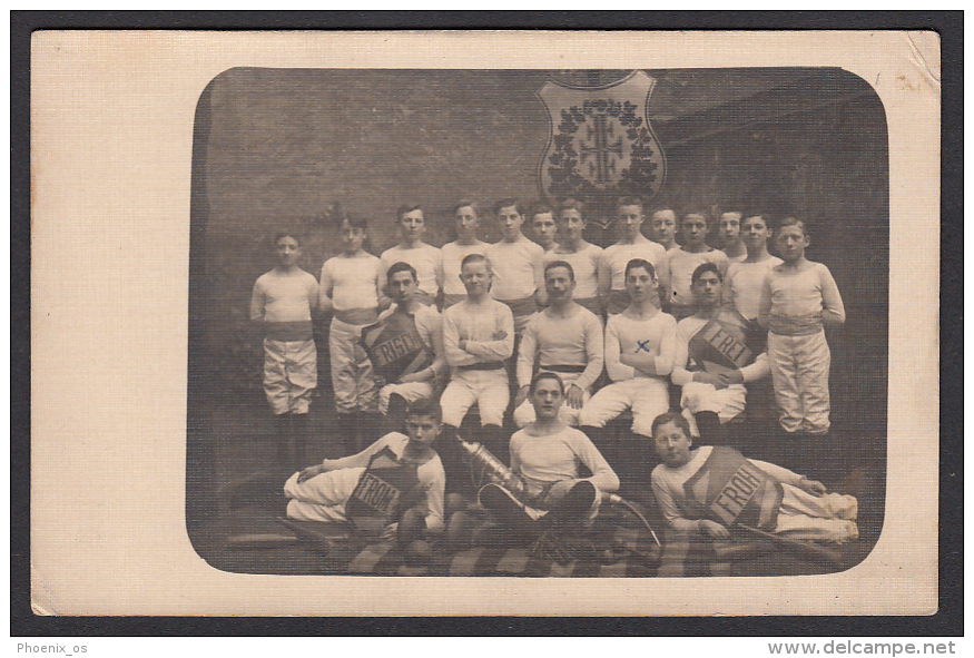 GYMNASTICS - Auszubildende, Trainees, Old Photo Postcard, Year 1914 - Gimnasia
