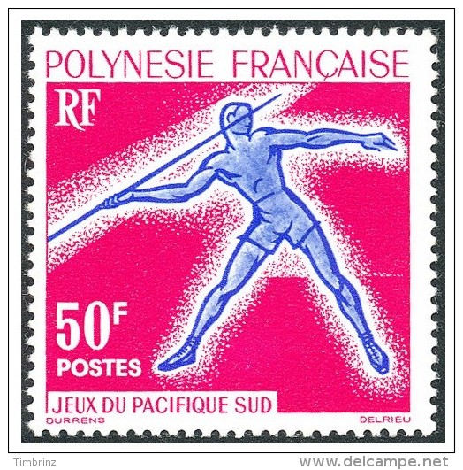 POLYNESIE 1963 - Yv. 23 * SUP  Cote= 18,00 EUR - Jeux Pacifique-Sud : Football ..Réf.POL22182 - Nuevos