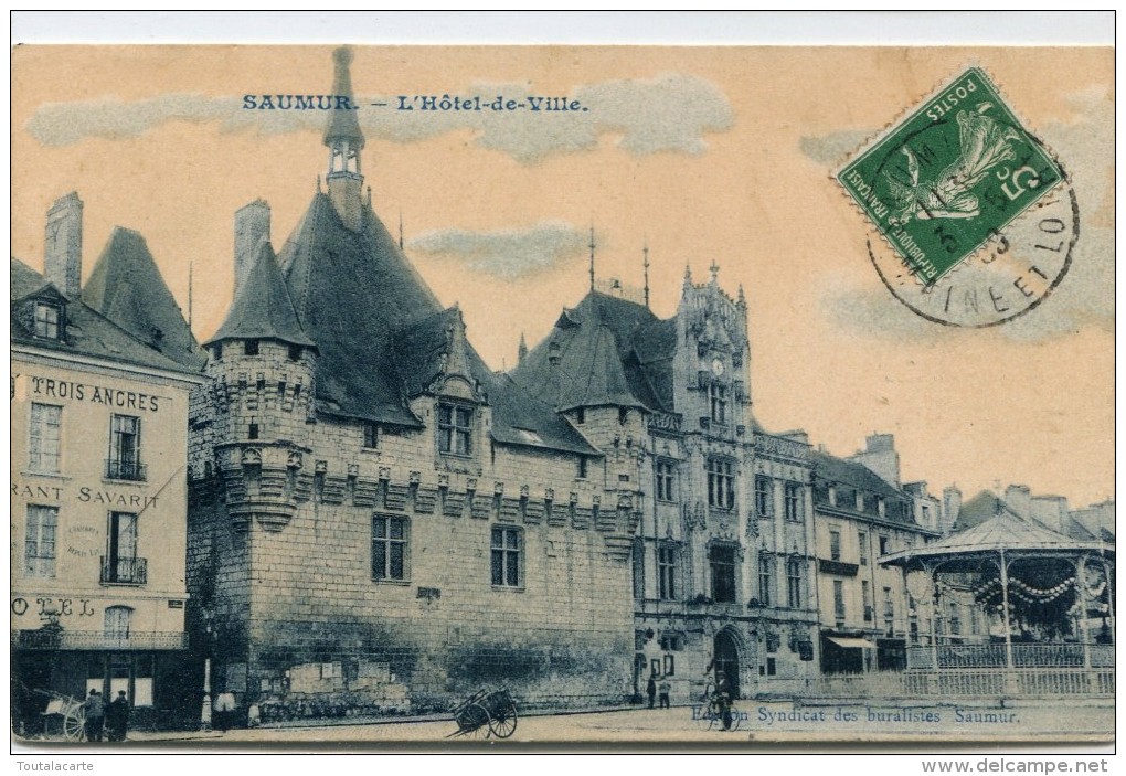 CPA 49 SAUMUR L HOTEL DE VILLE 1909 - Saumur