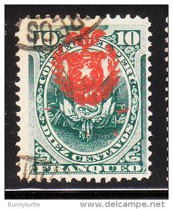 Peru 1881-82 Chilean Occupation Overprinted 10c Used - Peru