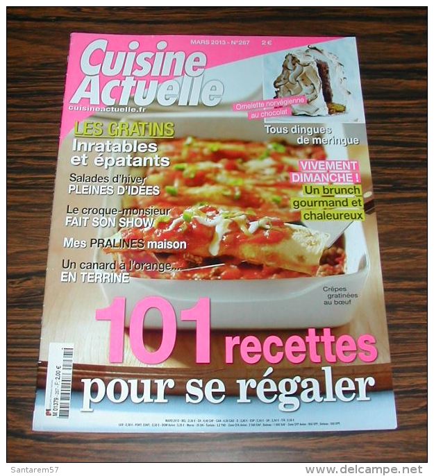 Magazine Revue Cuisine Actuelle Mars 2013 N° 267 - Cuisine & Vins