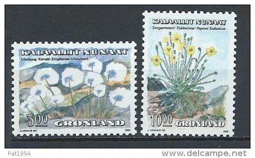 Groënland 1989, N°185/186 Neufs  Fleurs Protégées - Neufs