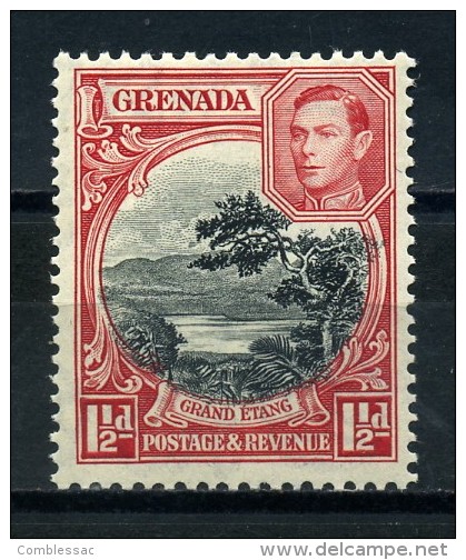 GRENADA   1938    1 1/2d  Black  And  Scarlet   Perf  12 1/2 X 13 1/2       MH - Grenada (...-1974)