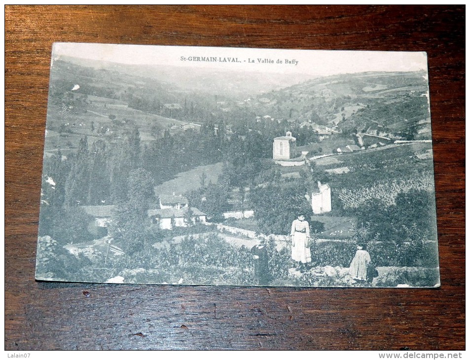 Carte Postale Ancienne : SAINT-GERMAIN LAVAL : La Vallée De Baffy , Animé, 1918 - Saint Germain Laval