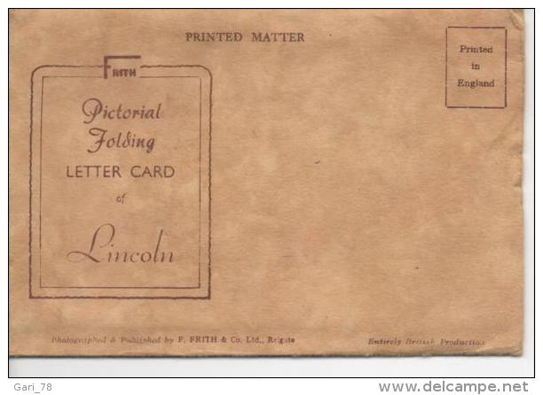 CP   Pictorial Folding Lettre Card Of Lincoln, Dépliant Illustré De Reproductions En Forme De Carte Postale - Lincoln
