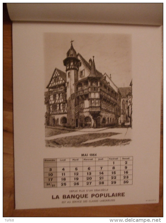 Calendrier L'alsace Pittoresque 1964 Banque Populaire - Grand Format : 1941-60