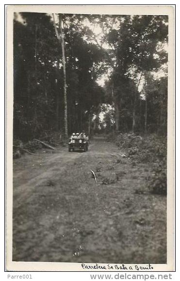 Equatorial Guinea 1920s Rio Muni Carretera De Bata A Benito Old Timer Car Forest Agfa Viewcard - Äquatorial-Guinea