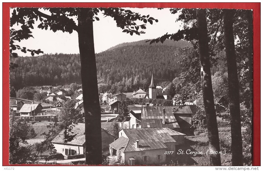 TCO-07 St-Cergue Vue Sur Le Village. Cachet St.Cergue 1957 - Saint-Cergue