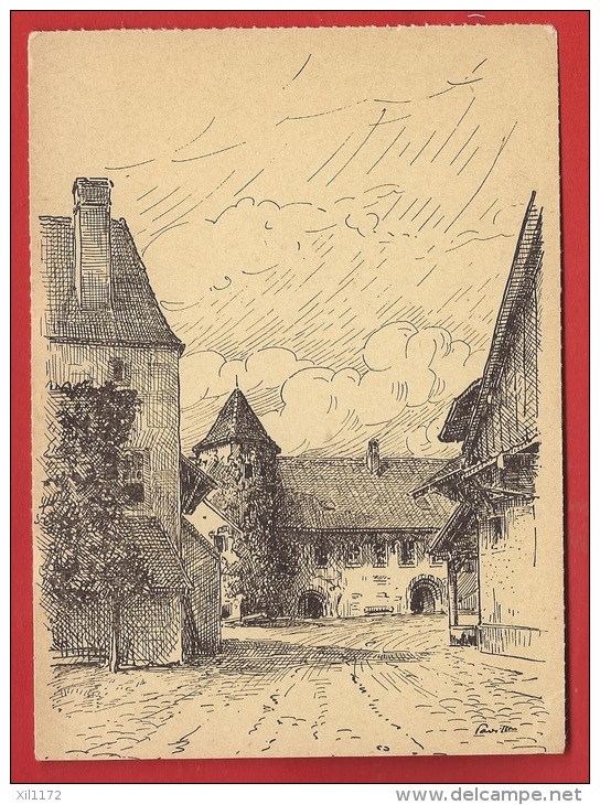 TCO-31 Duillier, Vieux Château Des Ducs De Savoie, Dessin. Edition Hôpital De Nyon, Non Circulé - Duillier