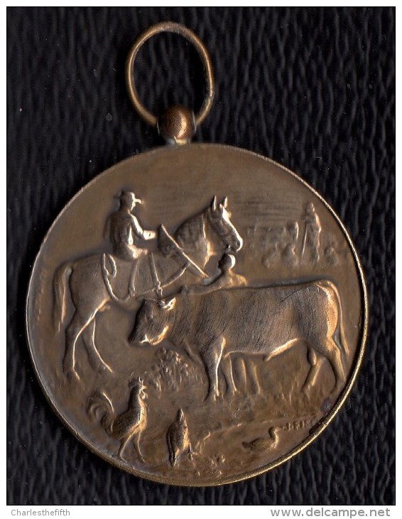 SUPERBE MEDAILLE Signée H. HEUSERS 1928 - Concours De Cheval DIXMUDE Paardenprijskamp DIKSMUIDE - Andere & Zonder Classificatie