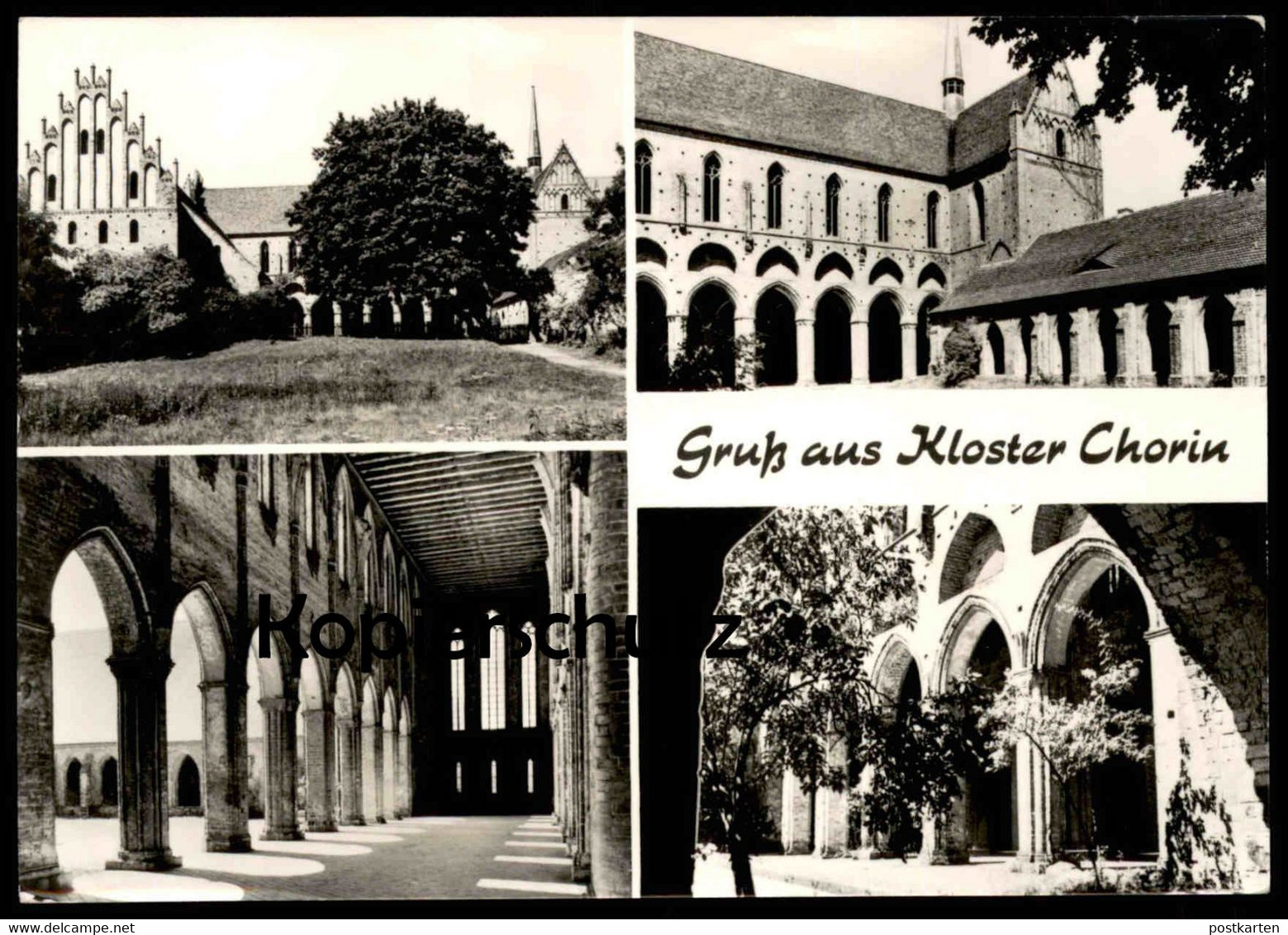 ÄLTERE POSTKARTE GRUSS AUS KLOSTER CHORIN Britz-Chorin Couvent Abbey Briefmarke Gedenkstätte Langenstein-Zwieberg - Chorin